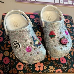 Crocs toddler size 8 with charms